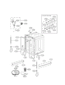 Tub Assembly Parts parts for Lg Dishwasher LDF8874ST / from AppliancePartsPros.com