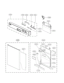 Panel And Door Assembly Parts parts for Lg Dishwasher LDS5040BB / from AppliancePartsPros.com