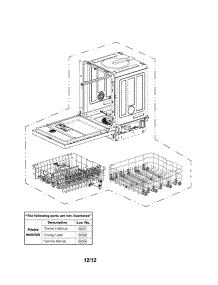 Exploded View Parts parts for Lg Dishwasher LDS5040WW / from AppliancePartsPros.com