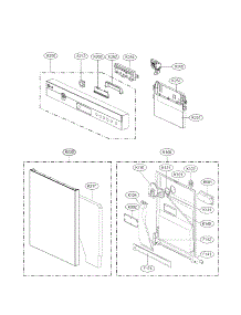 Panel / Door Assembly Parts parts for Lg Dishwasher LDS5540ST / from AppliancePartsPros.com