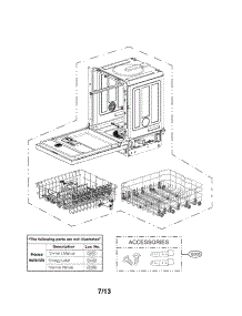 Exploded View Parts parts for Lg Dishwasher LDS5540WW / from AppliancePartsPros.com