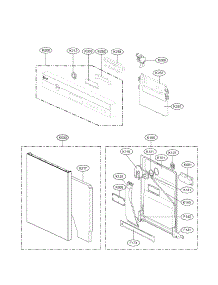 Panel / Door Assembly Parts parts for Lg Dishwasher LDS5560ST / from AppliancePartsPros.com