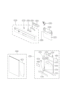 Door Assembly Parts parts for Lg Dishwasher LDS5774ST / from AppliancePartsPros.com