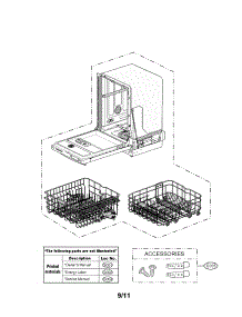 Exploded View Parts parts for Lg Dishwasher LSDF995ST / from AppliancePartsPros.com