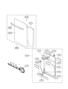 Door Assembly Parts parts for Lg Dishwasher LSDF995ST / from AppliancePartsPros.com