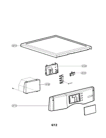 Control Panel And Plate Assembly Parts parts for Lg Dryer CDE3379WN / from AppliancePartsPros.com