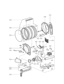 Drum And Motor Assembly Parts parts for Lg Dryer CDE3379WN / from AppliancePartsPros.com