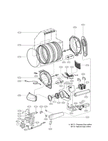 Drum And Motor Assembly Parts parts for Lg Dryer CDG3389WN / from AppliancePartsPros.com