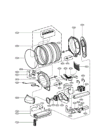 Drum And Motor Parts Assembly parts for Lg Dryer DLE2140W / from AppliancePartsPros.com