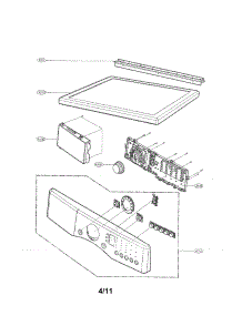 Control Panel And Plate Assembly Parts parts for Lg Dryer DLE2240W / from AppliancePartsPros.com