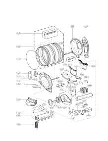 Drum And Motor Assembly Parts parts for Lg Dryer DLE2250W / from AppliancePartsPros.com