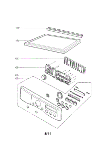Control Panel And Plate Assembly Parts parts for Lg Dryer DLE2350R / from AppliancePartsPros.com