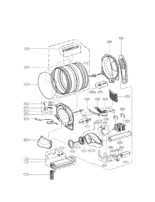 Drum And Motor Assembly Parts parts for Lg Dryer DLE2350W / from AppliancePartsPros.com