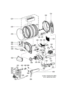 Drum / Motor: Gas Type parts for Lg Dryer DLE2522W / from AppliancePartsPros.com