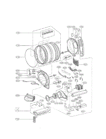 Drum And Motor Assembly Parts parts for Lg Dryer DLEX2550R / from AppliancePartsPros.com