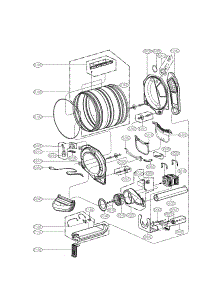 Drum And Motor Parts Assembly parts for Lg Dryer DLEX3875V / from AppliancePartsPros.com