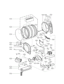 Drum And Motor Assembly Parts parts for Lg Dryer DLEX4270V / from AppliancePartsPros.com