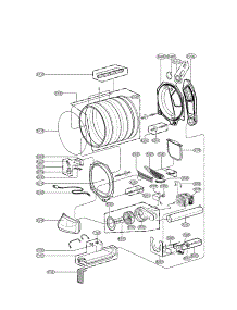 Drum And Motor Parts Assembly parts for Lg Dryer DLEX5101W / from AppliancePartsPros.com