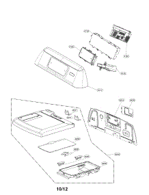 Control Panel And Plate Assembly Parts parts for Lg Dryer DLEX6001V / from AppliancePartsPros.com