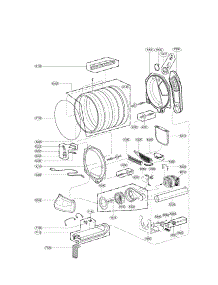 Drum And Motor Assembly Parts parts for Lg Dryer DLEX6001V / from AppliancePartsPros.com