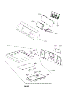 Control Panel And Plate Assembly Parts parts for Lg Dryer DLEX6001W / from AppliancePartsPros.com