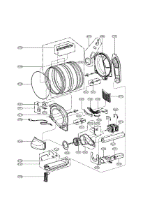 Drum And Motor Assy parts for Lg Dryer DLEX8377N / from AppliancePartsPros.com