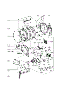Drum & Motor Assembly: Electric Type parts for Lg Dryer DLEX8377NM / from AppliancePartsPros.com