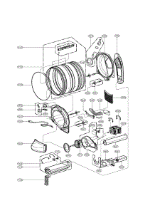 Drum & Motor parts for Lg Dryer DLEX8377WM / from AppliancePartsPros.com
