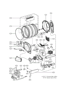 Drum And Motor Assembly Parts parts for Lg Dryer DLG2241W / from AppliancePartsPros.com