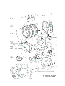 Drum And Motor Assembly Parts parts for Lg Dryer DLG2251W / from AppliancePartsPros.com