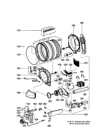 Drum / Motor: Gas Type parts for Lg Dryer DLG2511W / from AppliancePartsPros.com