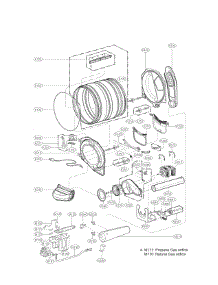 Drum And Motor Parts parts for Lg Dryer DLG3051W / from AppliancePartsPros.com