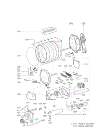 Drum And Motor Assembly Parts parts for Lg Dryer DLG4871W / from AppliancePartsPros.com