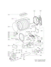 Drum Part parts for Lg Dryer DLG5002W / from AppliancePartsPros.com