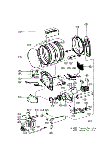 Drum / Motor: Gas Type parts for Lg Dryer DLG5988BM / from AppliancePartsPros.com