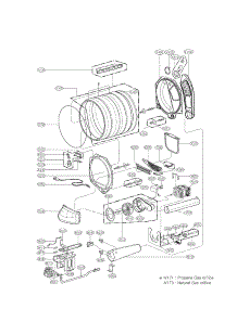 Drum And Motor Assembly Parts parts for Lg Dryer DLGX5171V / from AppliancePartsPros.com