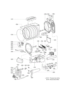 Drum And Motor Assembly Parts parts for Lg Dryer DLGX6002W / from AppliancePartsPros.com