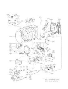 Drum Parts parts for Lg Dryer DLGY1702WE / from AppliancePartsPros.com