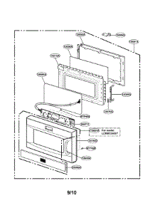 Door Parts parts for Lg Microwave LCRM1240SB / from AppliancePartsPros.com