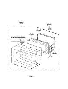 Door Parts parts for Lg Microwave LMH1017CVST01 / from AppliancePartsPros.com