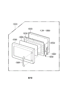 Door Parts parts for Lg Microwave LMH1517CV / from AppliancePartsPros.com