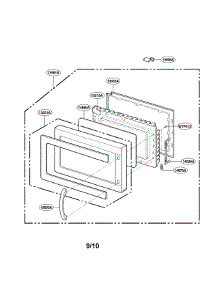 Door Parts parts for Lg Microwave LMH1517CVST / from AppliancePartsPros.com