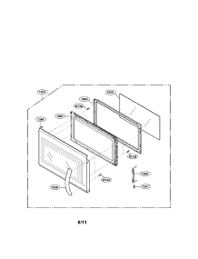 Door Parts parts for Lg Microwave LMH2016SW / from AppliancePartsPros.com