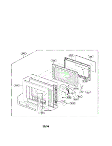 Door Assembly Parts parts for Lg Microwave LMHM2017ST / from AppliancePartsPros.com