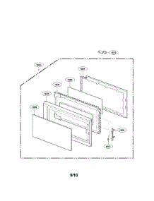 Door Parts parts for Lg Microwave LMV1314B01 / from AppliancePartsPros.com