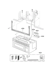 Installation Parts parts for Lg Microwave LMV1645SW01 / from AppliancePartsPros.com