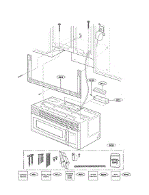 Installation Parts parts for Lg Microwave LMV1650SB / from AppliancePartsPros.com
