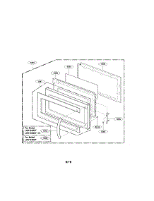 Door Parts(Ii) parts for Lg Microwave LMV1650ST / 01 from AppliancePartsPros.com