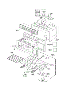 Oven Cavity Parts parts for Lg Microwave LMV1650ST / 01 from AppliancePartsPros.com