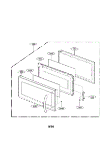 Door Parts parts for Lg Microwave LMV1650SW / from AppliancePartsPros.com